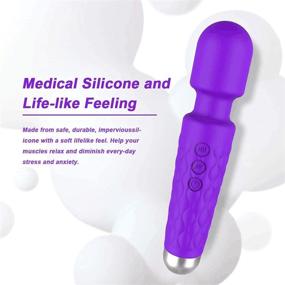 img 2 attached to 💪 Enhance Muscle Recovery with Electric Wand Massager: 8 Speeds 20 Vibrations for Women, Portable Handheld Massage Wand for Ultimate Body Relief