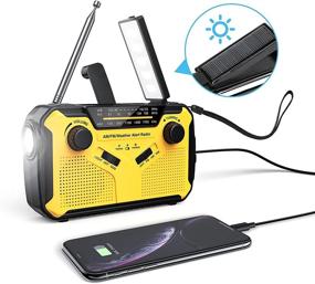 img 3 attached to 📻 Emergency Radio with Solar Hand Crank, LED Flashlight, Reading Lamp – Portable AM/FM/WB Weather Radio with 3000mAh Power Bank USB Charger and SOS Alarm for Home, Camping, Survival, Household, Outdoor