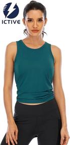 img 2 attached to 👚 ICTIVE Women's Workout Tank Tops - Backless Yoga Tops with a Loose Fit Muscle Tank - Cute Crop Tops for Women