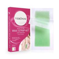 🪄 veronni wax strips: effortless hair removal for women - at-home waxing kit with 40 strips + 2 calming oil wipes logo