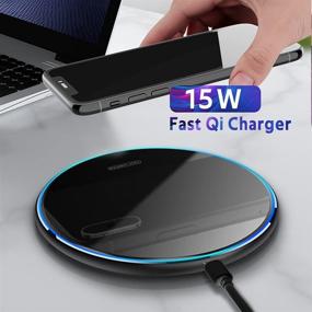 img 3 attached to 🔌 Wireless Charger Qi 15W Max for Samsung Galaxy S21, S21 Ultra, S21 Plus, S20 Fe, S10, Note 20/10, Google Pixel 5, LG Velvet 5 - Fast Charging Pad with USB C Cable (2021)