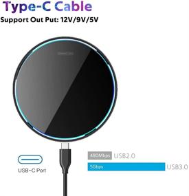 img 1 attached to 🔌 Wireless Charger Qi 15W Max for Samsung Galaxy S21, S21 Ultra, S21 Plus, S20 Fe, S10, Note 20/10, Google Pixel 5, LG Velvet 5 - Fast Charging Pad with USB C Cable (2021)