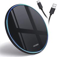 🔌 wireless charger qi 15w max for samsung galaxy s21, s21 ultra, s21 plus, s20 fe, s10, note 20/10, google pixel 5, lg velvet 5 - fast charging pad with usb c cable (2021) logo