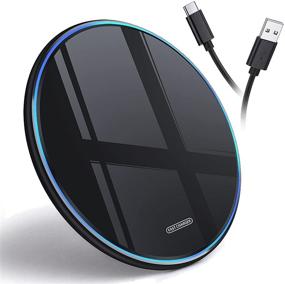 img 4 attached to 🔌 Wireless Charger Qi 15W Max for Samsung Galaxy S21, S21 Ultra, S21 Plus, S20 Fe, S10, Note 20/10, Google Pixel 5, LG Velvet 5 - Fast Charging Pad with USB C Cable (2021)