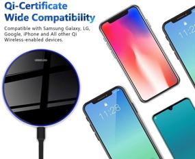 img 2 attached to 🔌 Wireless Charger Qi 15W Max for Samsung Galaxy S21, S21 Ultra, S21 Plus, S20 Fe, S10, Note 20/10, Google Pixel 5, LG Velvet 5 - Fast Charging Pad with USB C Cable (2021)