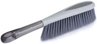 🧹 14 inch tian chen hand broom - large counter duster with sturdy plastic bristle brush and long handle for efficient sweeping of furniture, floors, benches, carpets, woodworking, patios - perfect for home, shop, and more! (gray) logo