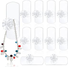 img 4 attached to Necklace Hangers Acrylic Necklaces Organizer