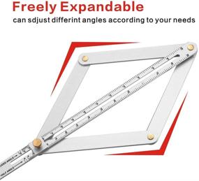 img 1 attached to 📏 Aluminium Protractor Straight Finder for Accurate Ceiling Woodworking