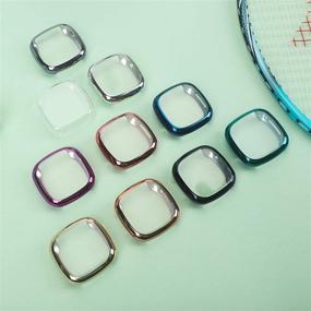 img 1 attached to CAVN 4-Pack Screen Protector Case Compatible With Fitbit Sense/Versa 3 Cell Phones & Accessories