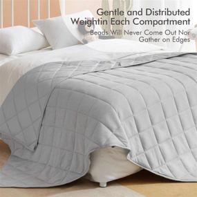 img 1 attached to Stay Cool and Sleep Better with Western Home WH 12 Pounds Weighted Blanket for Adults - Grey