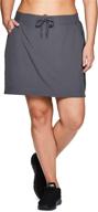 🏃 rbx active women's plus size stretch woven athletic skort with built-in bike short and convenient pockets logo