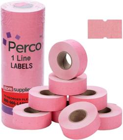img 4 attached to 🏷️ Perco 1 Line Pink Labels - Boost Organization and Efficiency with 1 Sleeve