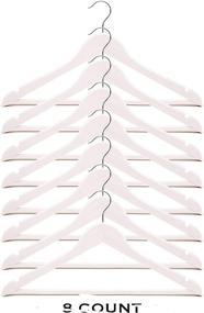 img 3 attached to 👔 IKEA White Bumerang Pack of 8 Wooden Clothes Coat Hangers