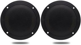 img 2 attached to 🚤 Herdio Marine Bluetooth Stereo Package with 4 Inches Round Marine Ceiling Flush Wall Mount Speakers – Perfect for Boat, Yacht, and Outdoor Entertainment