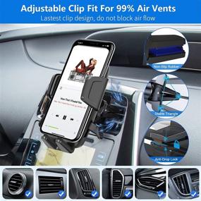 img 1 attached to Universal Car Phone Mount Holder - Dashboard Windshield Air Vent Hands-Free Clip with Strong Suction - Compatible with iPhone, Samsung, Moto, Huawei, Nokia, LG, and All Smartphones (Upgrade)