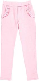 img 1 attached to 👖 CAOMP Girls' Clothing: Organic Stretch Fleece Leggings for Better Comfort