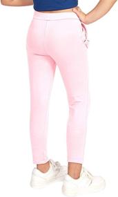 img 3 attached to 👖 CAOMP Girls' Clothing: Organic Stretch Fleece Leggings for Better Comfort