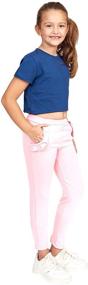 img 2 attached to 👖 CAOMP Girls' Clothing: Organic Stretch Fleece Leggings for Better Comfort