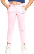 👖 caomp girls' clothing: organic stretch fleece leggings for better comfort logo