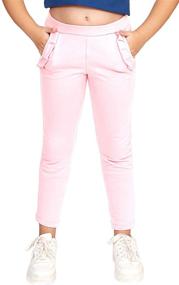 img 4 attached to 👖 CAOMP Girls' Clothing: Organic Stretch Fleece Leggings for Better Comfort