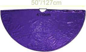 img 2 attached to 🎄 Purple Sequin Christmas Tree Skirt - 50 inch | Shop PartyDelight