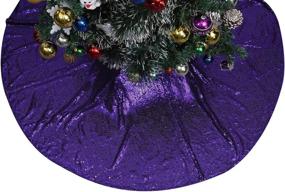 img 3 attached to 🎄 Purple Sequin Christmas Tree Skirt - 50 inch | Shop PartyDelight
