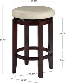 img 3 attached to 🪑 Linon Maya Rice 24 Inches Counter Stool | 24 Inch Height