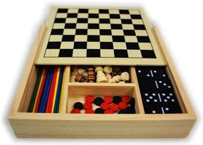 img 1 attached to 🎲 Wooden Travel Game Set for Home Decor