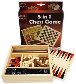 img 4 attached to 🎲 Wooden Travel Game Set for Home Decor