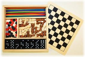 img 3 attached to 🎲 Wooden Travel Game Set for Home Decor