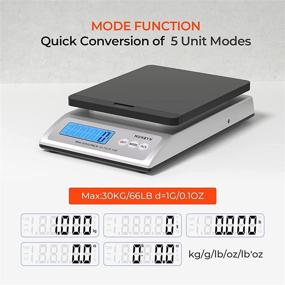 img 3 attached to 📦 MUNBYN 66lb Digital Shipping Scale with Hold and Tear Function - Gram/Ounce/Pound Postal Scale for Shipping Packages, Mailing & Small Business Postage