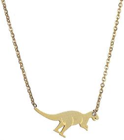 img 4 attached to 🦕 RZCXBS Lightweight Surgical Stainless Steel Dinosaur Pendant Necklace - Optimized Animal Necklace