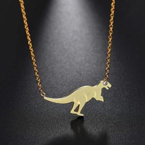 img 1 attached to 🦕 RZCXBS Lightweight Surgical Stainless Steel Dinosaur Pendant Necklace - Optimized Animal Necklace