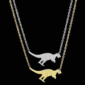 img 3 attached to 🦕 RZCXBS Lightweight Surgical Stainless Steel Dinosaur Pendant Necklace - Optimized Animal Necklace