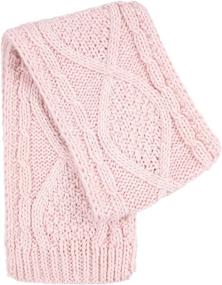 img 2 attached to Warm up with the UNDER ZERO 🧣 UO Girl's Winter Cute Pink Knitted Hat Scarf Set