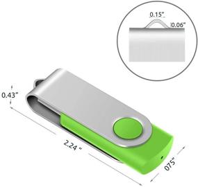 img 1 attached to Enfain 10 Pack 1 GB USB Flash Drive in Vibrant Green - Store, Transfer, and Share Data Effectively!