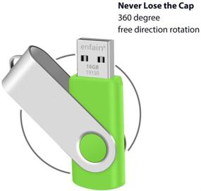 img 2 attached to Enfain 10 Pack 1 GB USB Flash Drive in Vibrant Green - Store, Transfer, and Share Data Effectively!