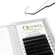 quewel eyelash extension supplies 0.15 d curl mix-8-14mm classic individual lash extensions - shop now logo