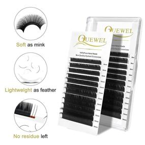 img 1 attached to QUEWEL Eyelash Extension Supplies 0.15 D Curl Mix-8-14mm Classic Individual Lash Extensions - Shop Now