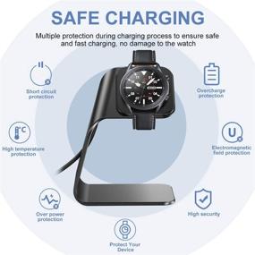 img 3 attached to Buy NANW Charger Dock Compatible with Samsung Galaxy Watch 4/Watch 4 Classic/Watch 3/Active 2/Active, USB Cable Dock Stand for Galaxy Watch 4 - Black