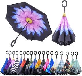 img 4 attached to Umbrella Windproof Inverted C Shaped Protection （Purple