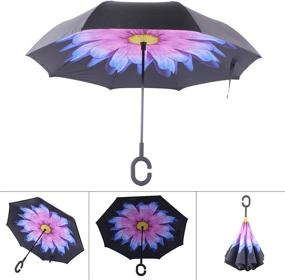 img 3 attached to Umbrella Windproof Inverted C Shaped Protection （Purple
