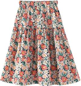 img 4 attached to 🌸 Adorable Floral Skirt for Toddler Girls: Stylish Clothing Accessory for Little Ones