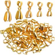 gold aylifu pendant clasps - 50pcs 💎 pinch clasp bail clip for jewelry making supplies logo