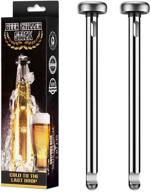 🍻 stainless steel beer chillers for bottled drinks - 2 piece gift set for men, keep beverages ice cold logo