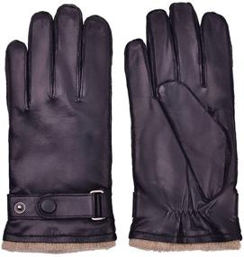 img 2 attached to 🧤 YISEVEN Cashmere Lambskin Motorcycle Gloves with Touchscreen Compatibility