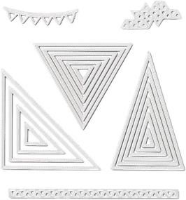 img 4 attached to Scrapbooking Die Cuts Stencils Triangle Embossing