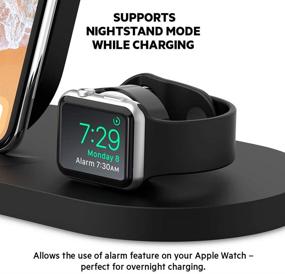 img 1 attached to 🔌 Belkin Boost Up Wireless Charging Dock: The Ultimate Apple Charging Station for iPhone, Apple Watch, and USB Devices - iPhone Charging Stand, Apple Watch Charging Dock (Black)