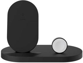 img 3 attached to 🔌 Belkin Boost Up Wireless Charging Dock: The Ultimate Apple Charging Station for iPhone, Apple Watch, and USB Devices - iPhone Charging Stand, Apple Watch Charging Dock (Black)