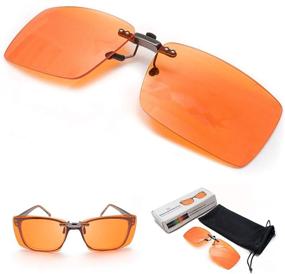 img 4 attached to 💡 ElementsActive Clip-On Amber Fitover Glasses: Enhance Sleep, Reduce Eyestrain, Migraines & Insomnia due to Blue Light